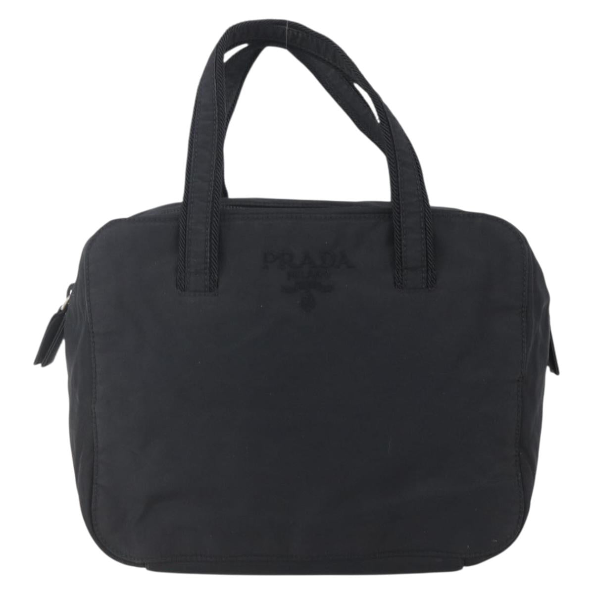 PRADA Hand Bag Nylon Black Auth bs30539