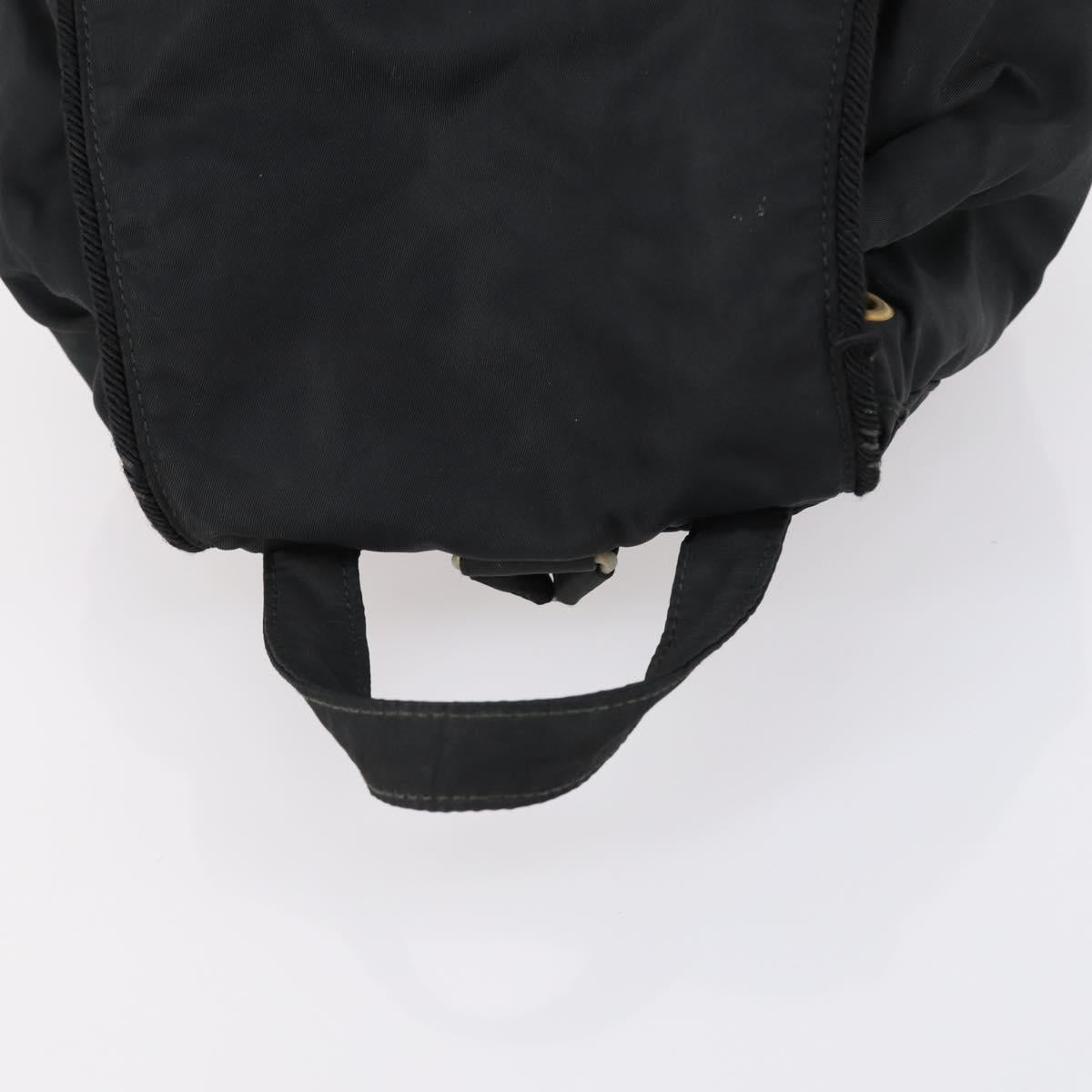 PRADA Backpack Nylon Black Silver Auth bs30542