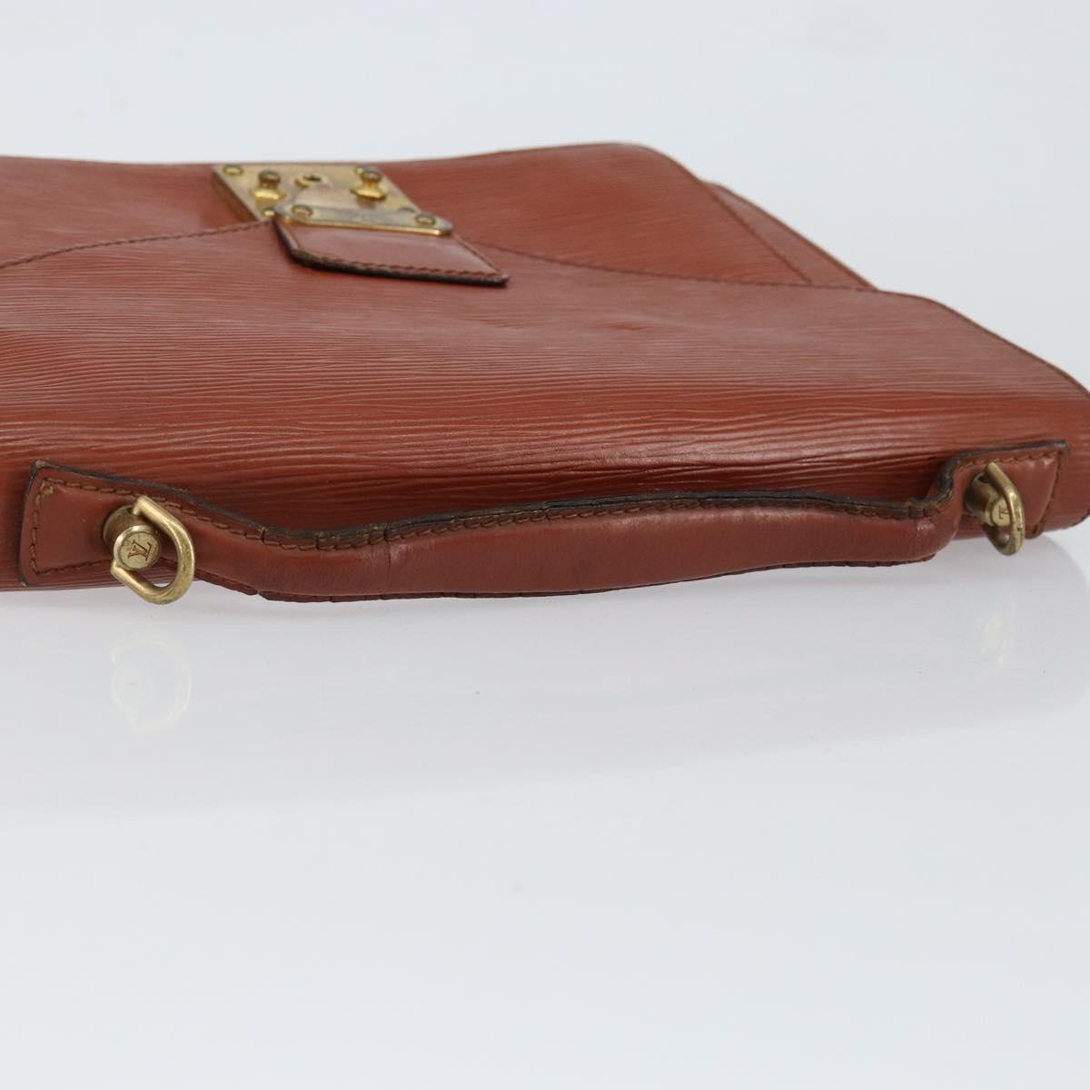 LOUIS VUITTON Epi Monceau 28 Hand Bag Brown M52123 LV Auth bs30558