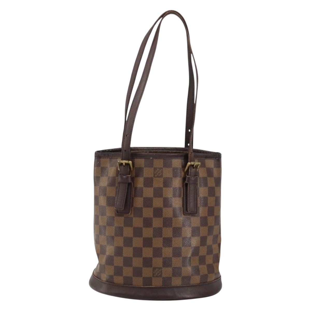 LOUIS VUITTON Damier Ebene Marais Shoulder Bag N42240 LV Auth bs30560