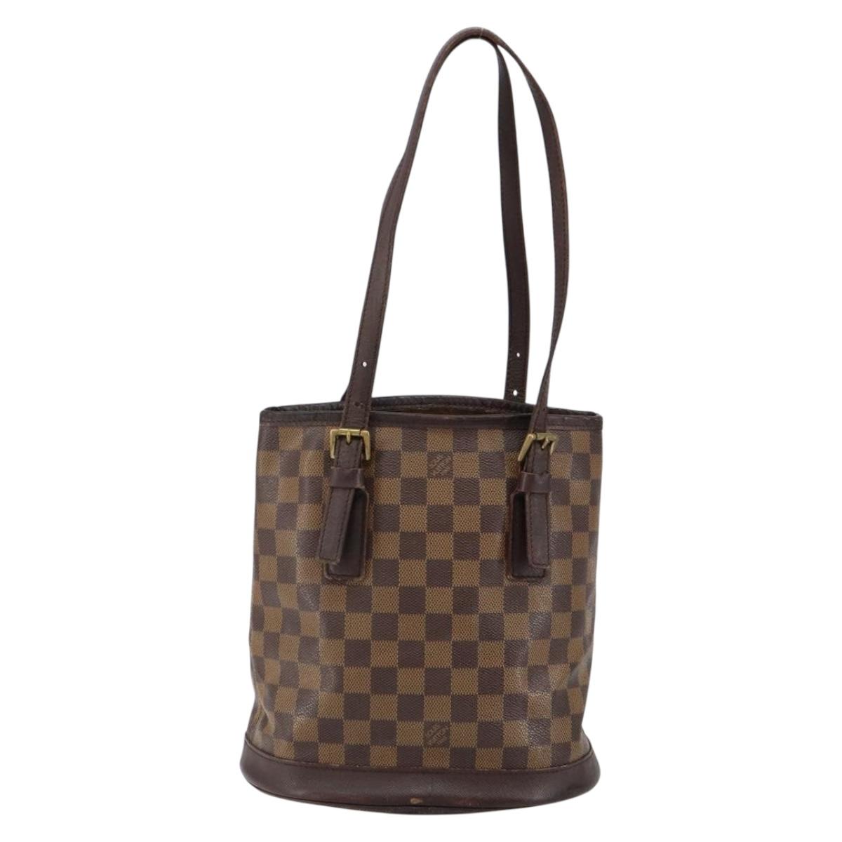 LOUIS VUITTON Damier Ebene Marais Shoulder Bag N42240 LV Auth bs30560