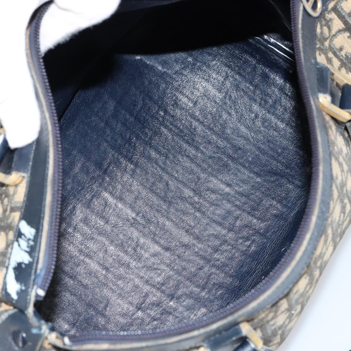 Christian Dior Trotter Canvas Boston Bag Navy Auth bs30562