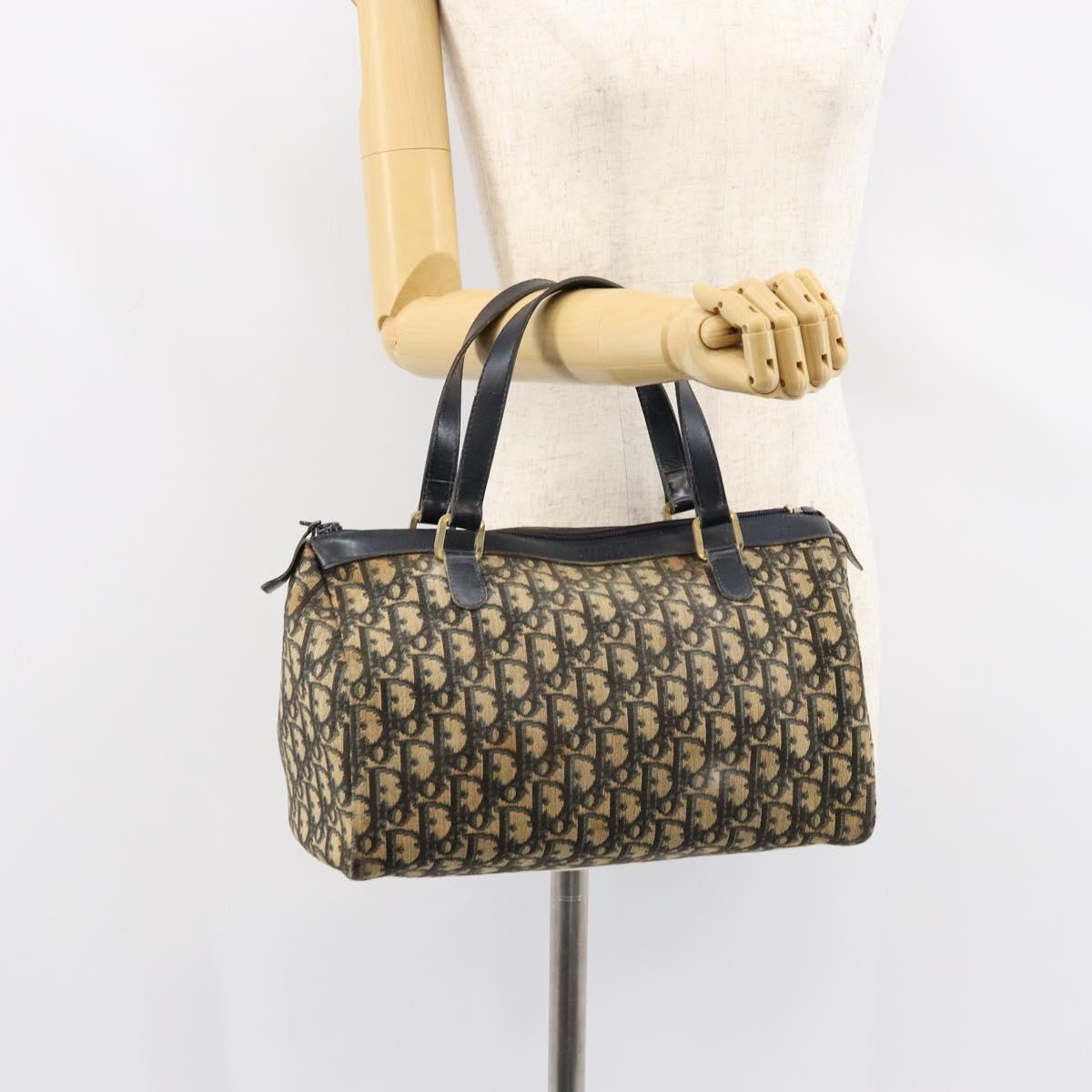 Christian Dior Trotter Canvas Boston Bag Navy Auth bs30562