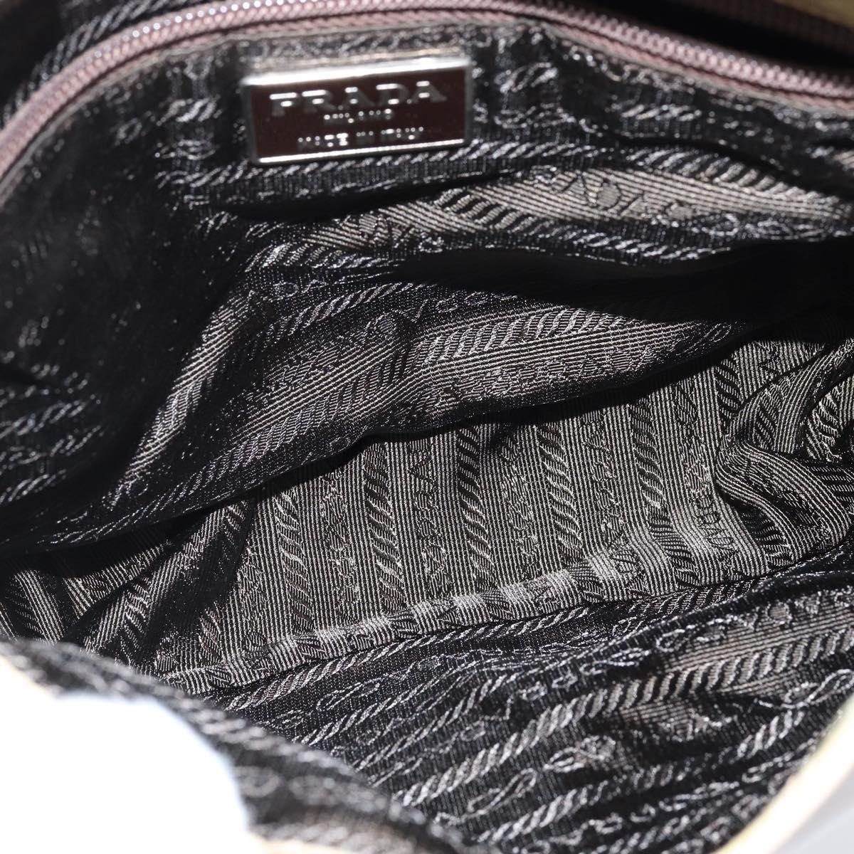 PRADA Shoulder Bag Leather Beige Auth bs30564