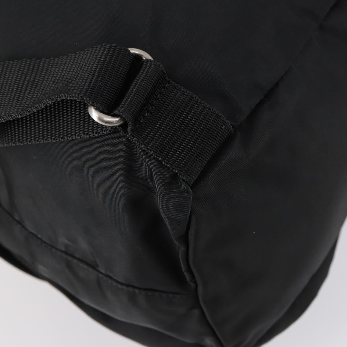 PRADA Backpack Nylon Black Silver Auth bs30578