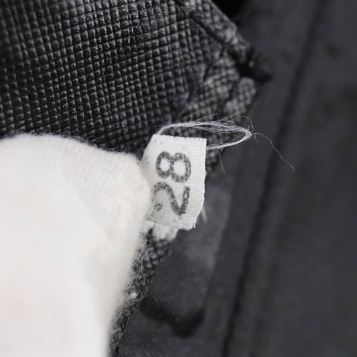 PRADA Backpack Nylon Black Silver Auth bs30578