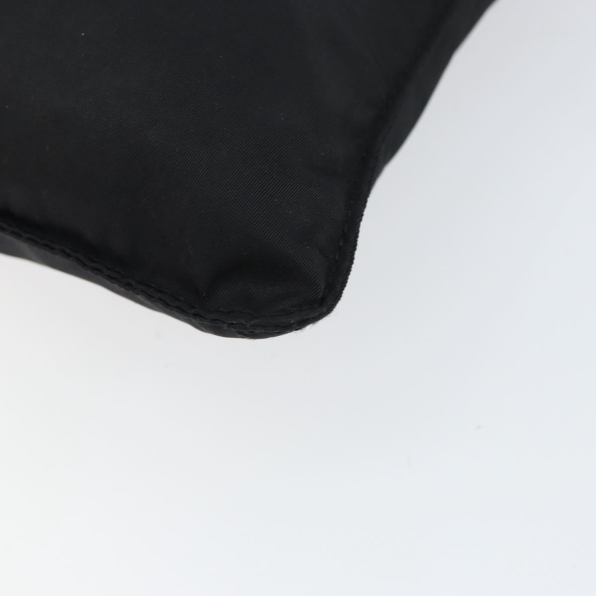 PRADA Shoulder Bag Nylon Black Silver Auth bs30579