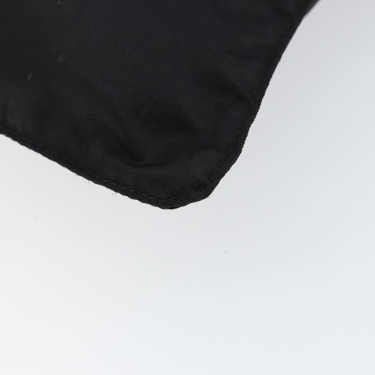 PRADA Shoulder Bag Nylon Black Silver Auth bs30579