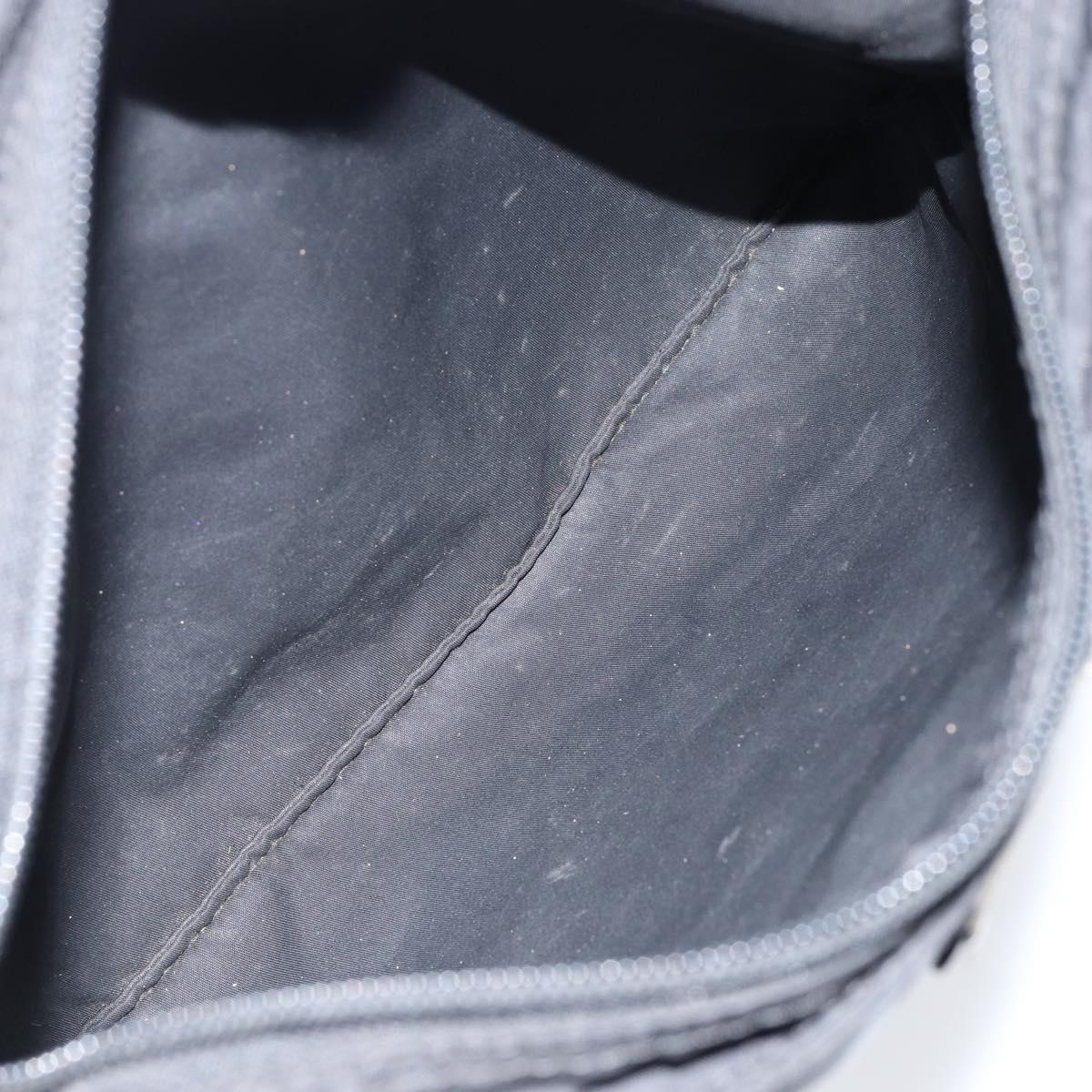 PRADA Shoulder Bag Nylon Black Silver Auth bs30579