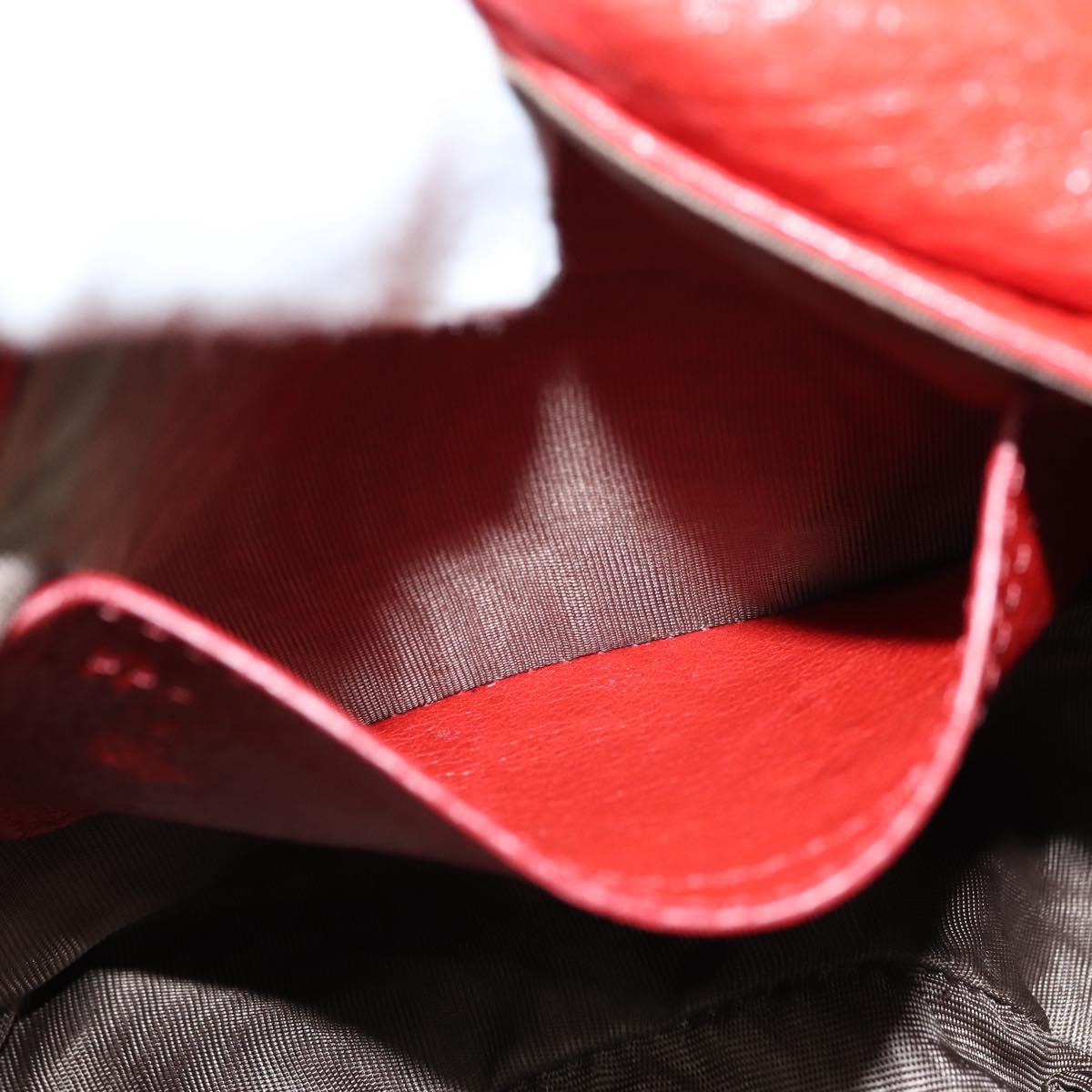 Chloe Lily Shoulder Bag Leather 2way Red Gold Auth bs30584