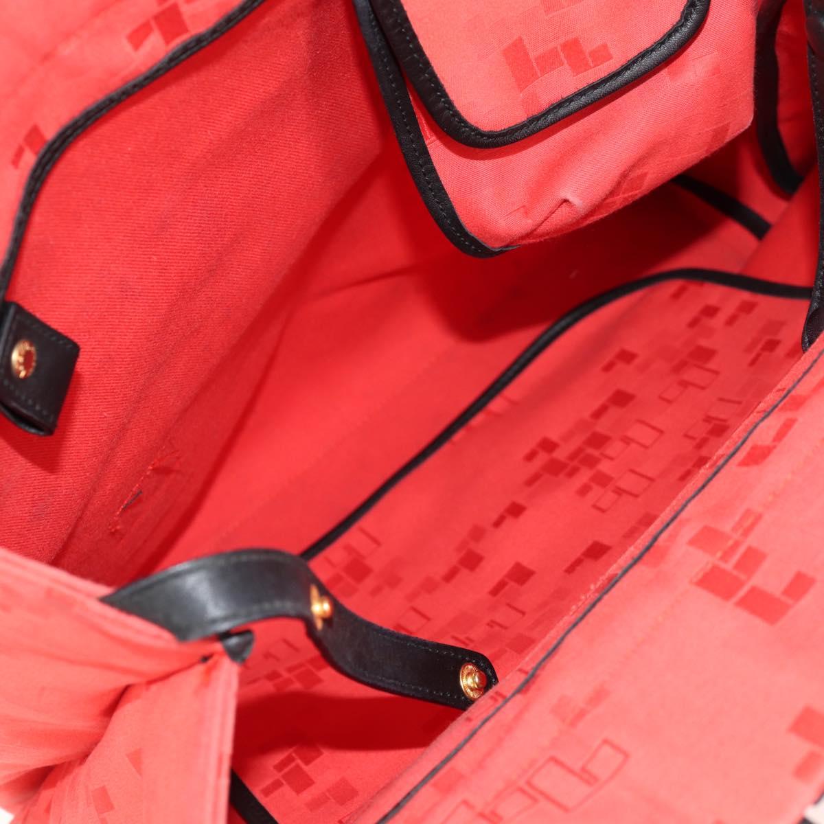 LOEWE Backpack Canvas Black Red Auth bs30603