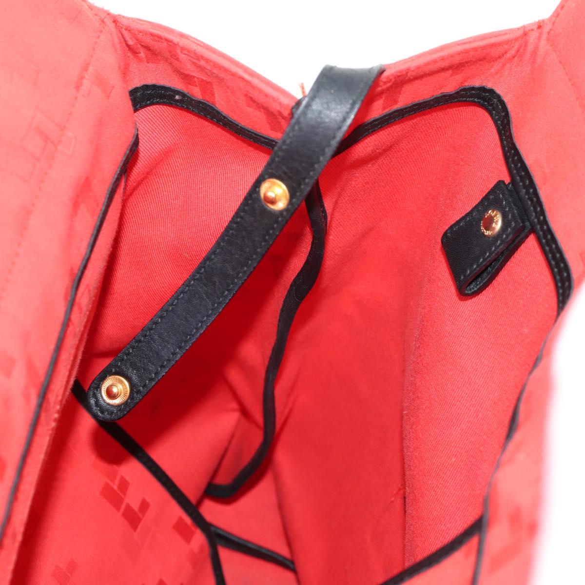 LOEWE Backpack Canvas Black Red Auth bs30603