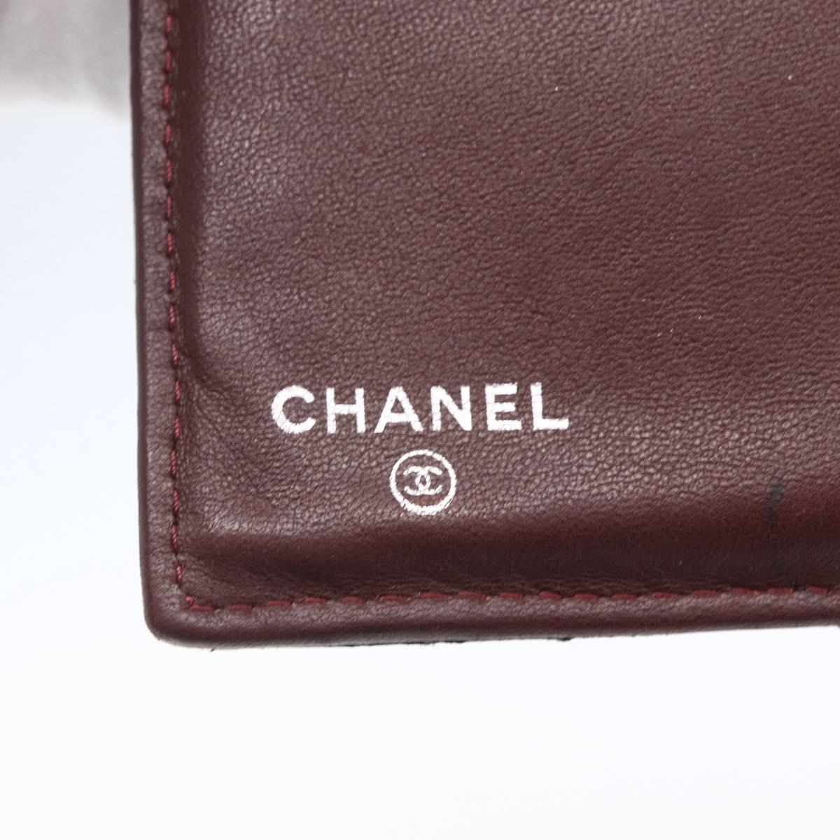 CHANEL Matelasse Long Wallet Lamb Skin Black Silver CC Auth bs30604