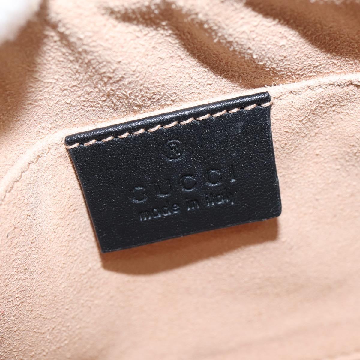 GUCCI Sherry Line Shoulder Bag Suede Patent Red Gold black 527350 Auth bs30609