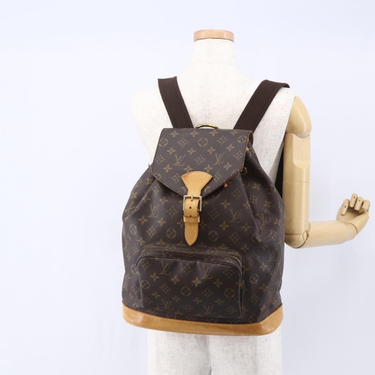 LOUIS VUITTON Monogram Montsouris GM Backpack M51135 LV Auth bs30613
