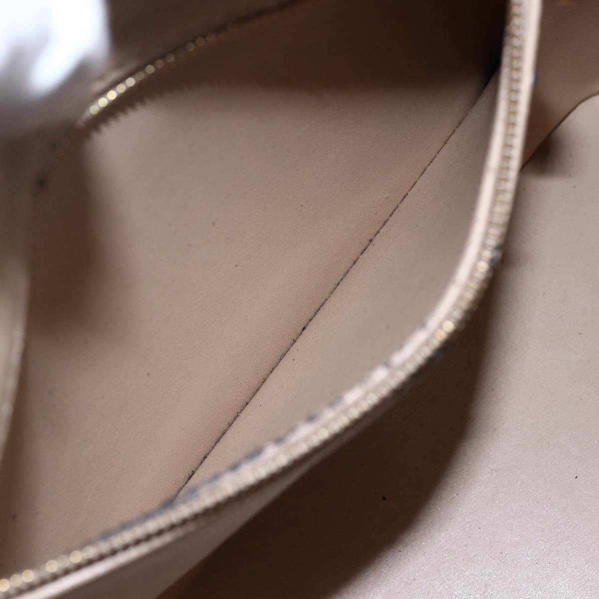 LOUIS VUITTON Monogram Vernis Houston Hand Bag Beige M91004 LV Auth bs30619