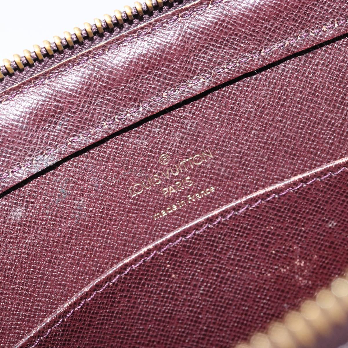 LOUIS VUITTON Taiga Baikal Clutch Bag Acajou M30186 LV Auth bs30620