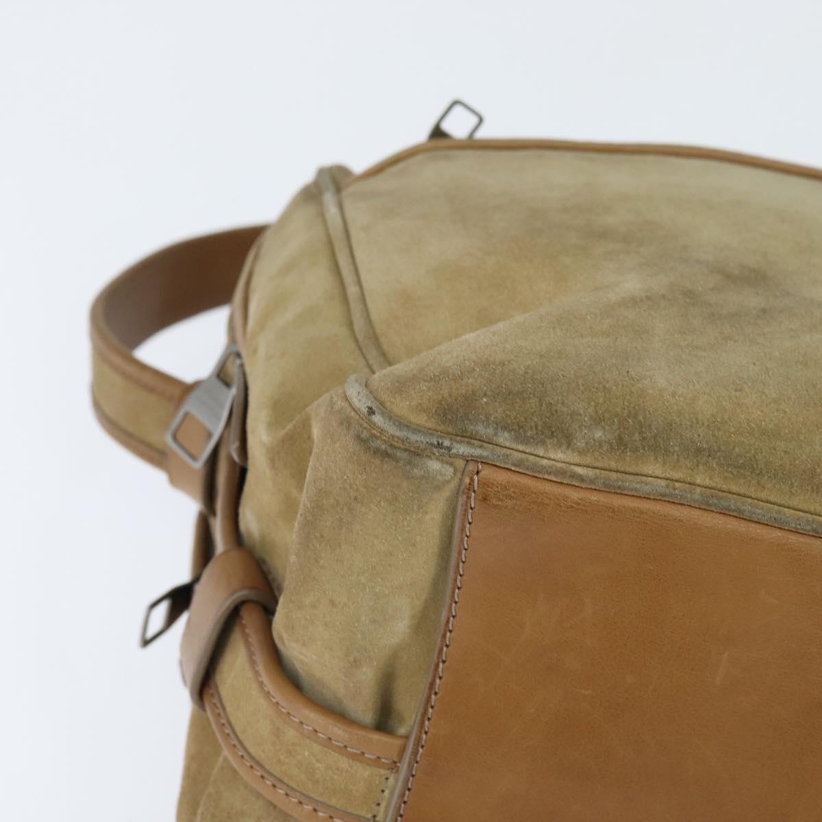 LOUIS VUITTON Shoulder Bag Suede Beige LV Auth bs30621