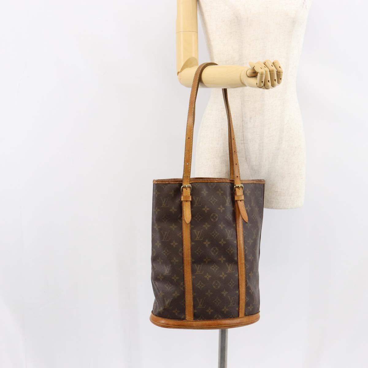 LOUIS VUITTON Monogram Bucket GM Shoulder Bag M42236 LV Auth bs30623
