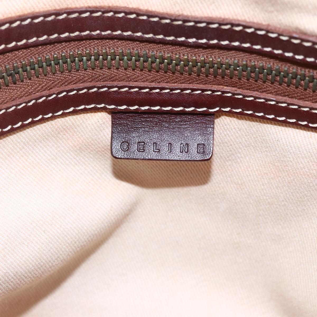 CELINE Macadam Canvas Tote Bag Beige Auth bs30631