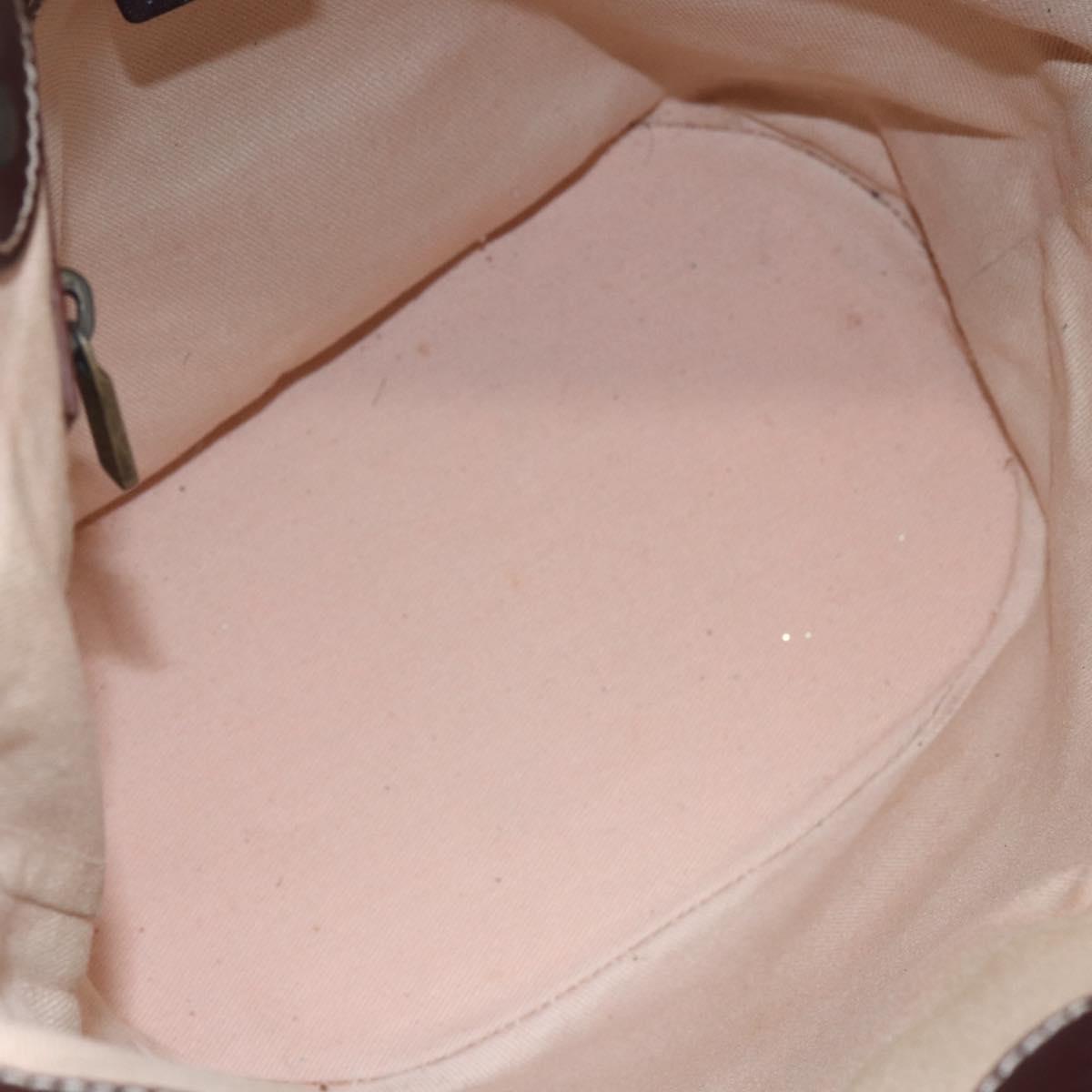 CELINE Macadam Canvas Tote Bag Beige Auth bs30631