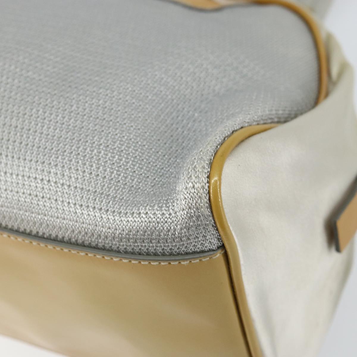 PRADA Tote Bag Nylon Silver Auth bs30636