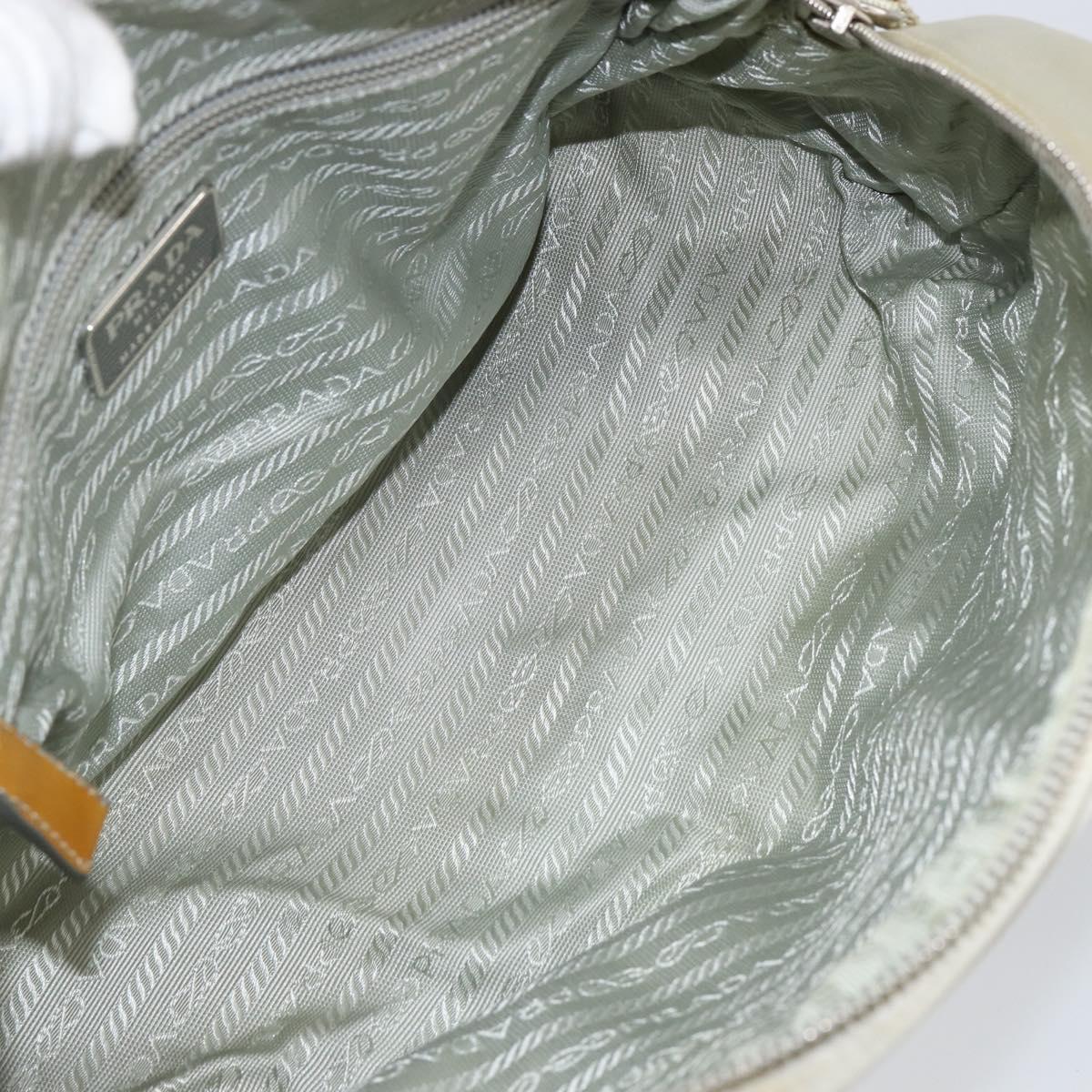 PRADA Tote Bag Nylon Silver Auth bs30636