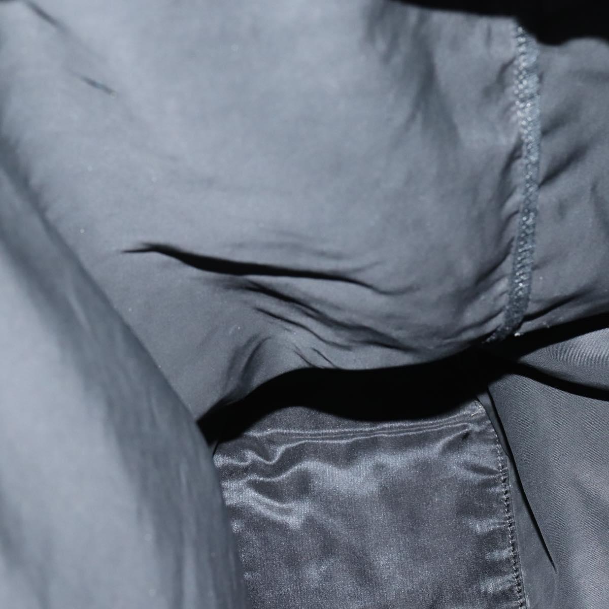 PRADA Boston Bag Nylon Black Silver Auth bs30638