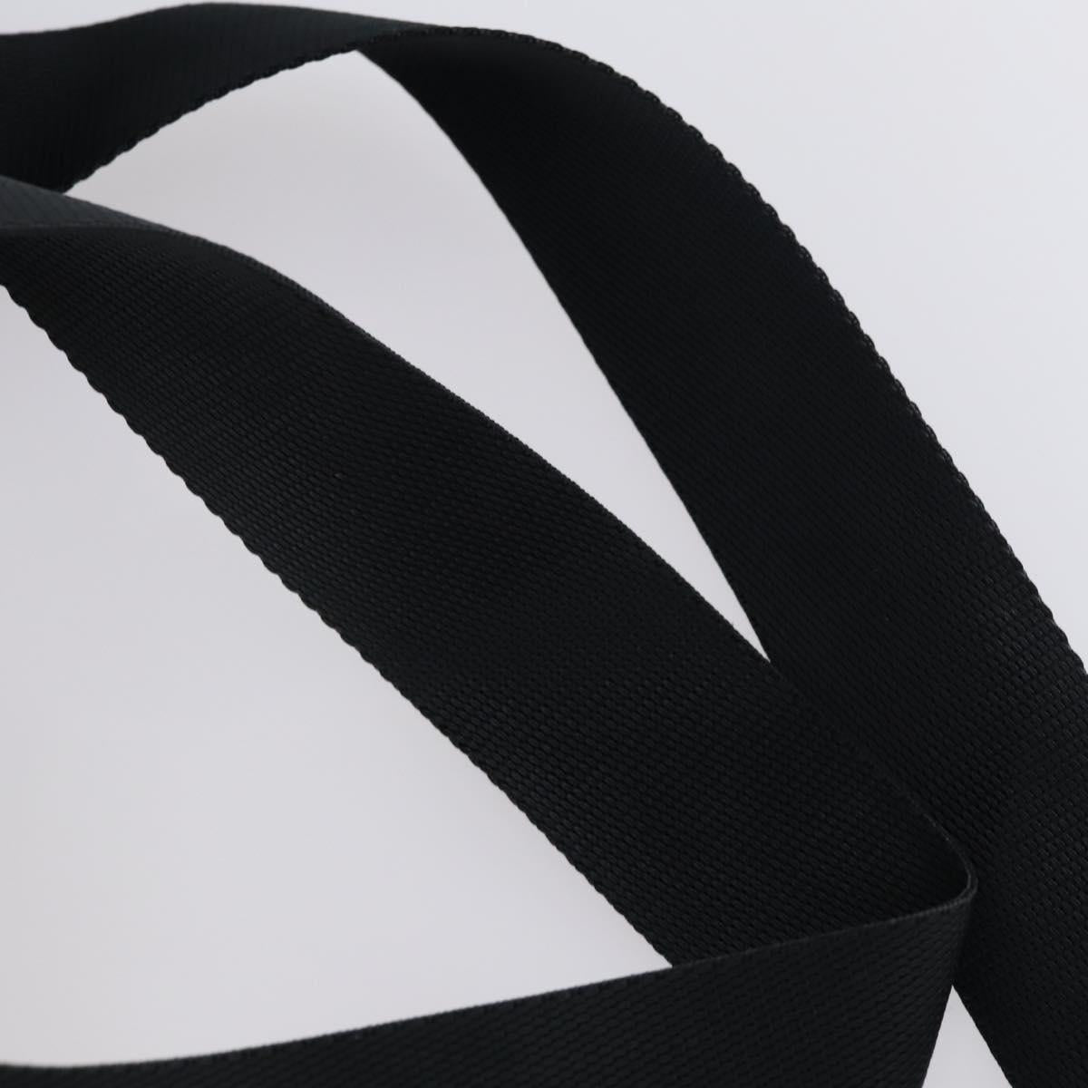 PRADA Boston Bag Nylon Black Silver Auth bs30638