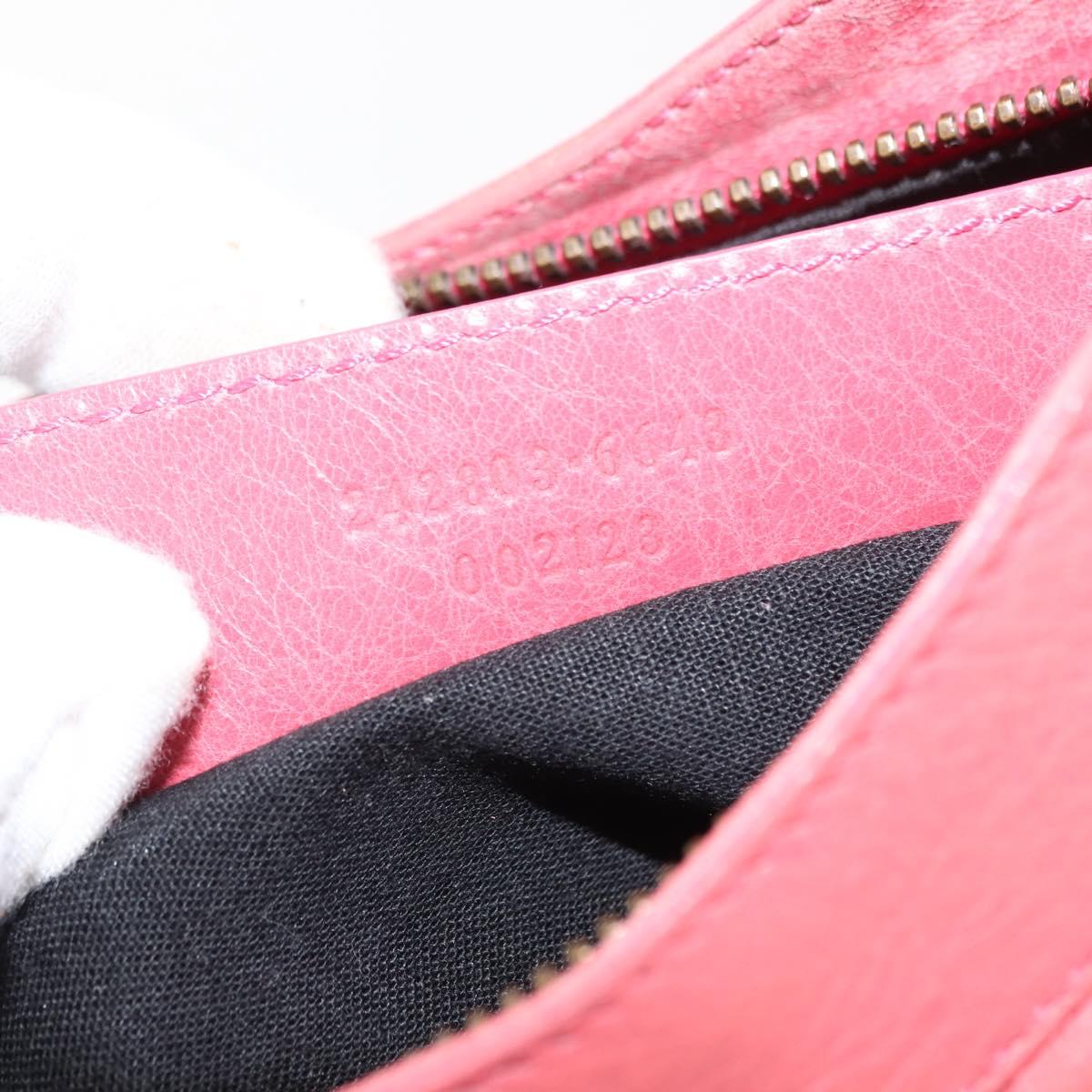 BALENCIAGA Hip Shoulder Bag Leather Pink 242803 Auth bs30644