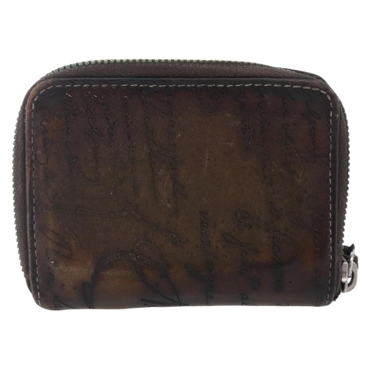 Berluti Wallet Leather Brown Auth bs30656