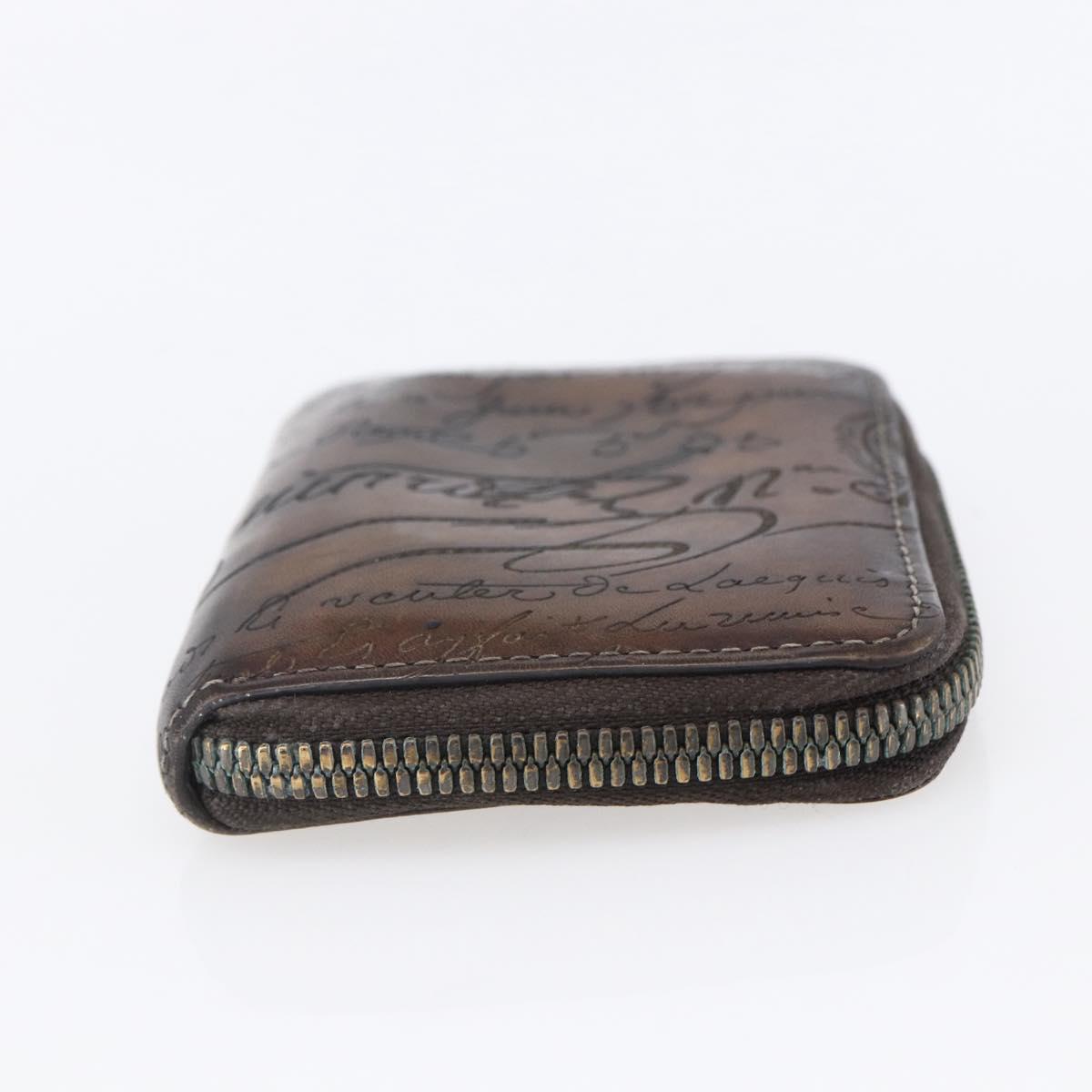 Berluti Wallet Leather Brown Auth bs30656