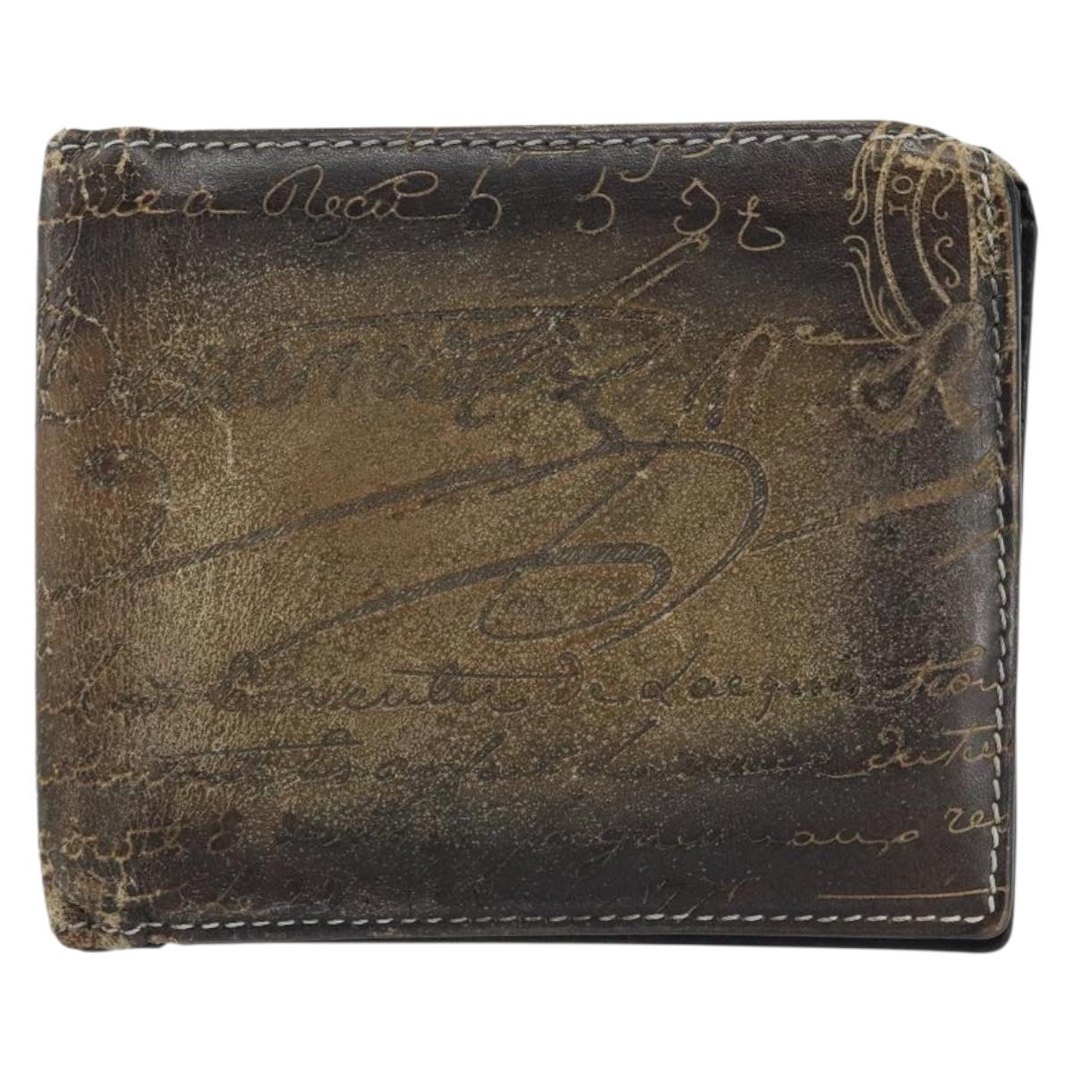 Berluti Wallet Leather Brown Auth bs30657