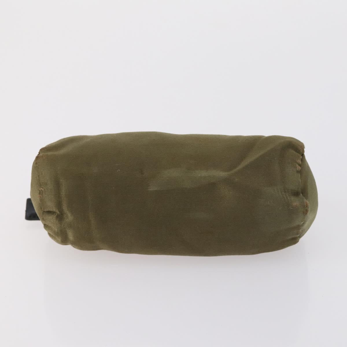 PRADA Pouch Nylon 5 Set Red Khaki Auth bs30659