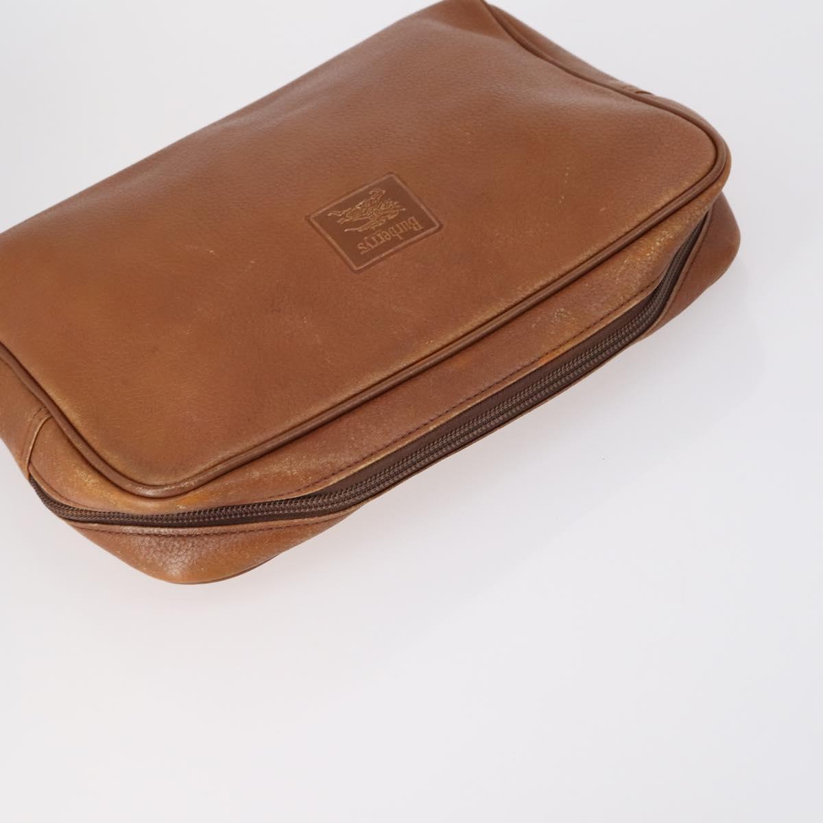 Burberrys Nova Check Clutch Bag Canvas Leather 5 Set Beige Black Auth bs30660