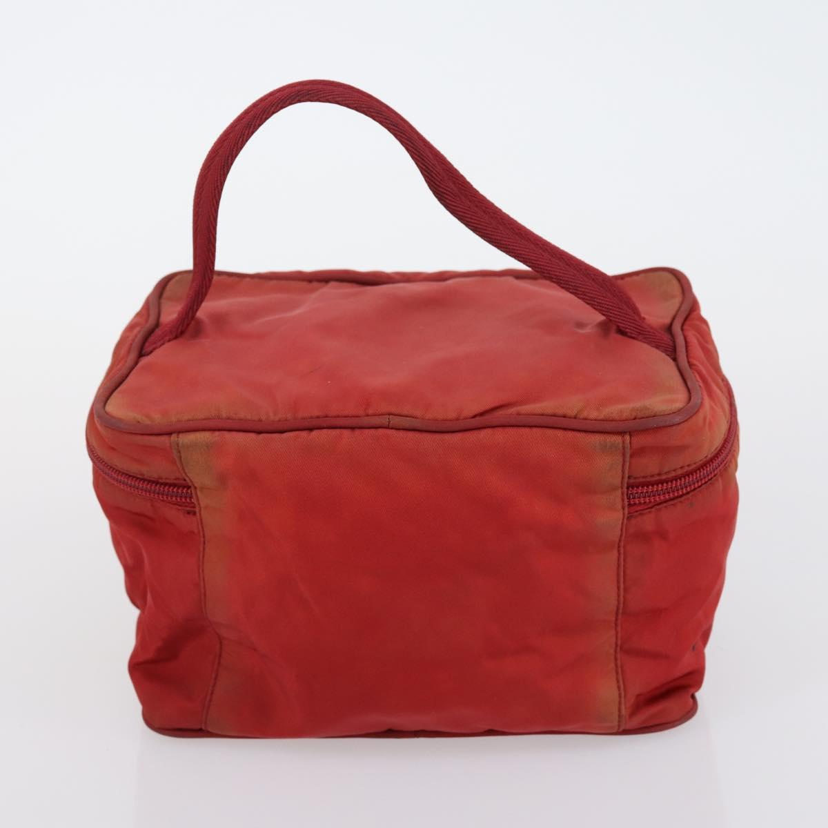 PRADA Hand Bag Nylon 2 Set Red White Auth bs30661