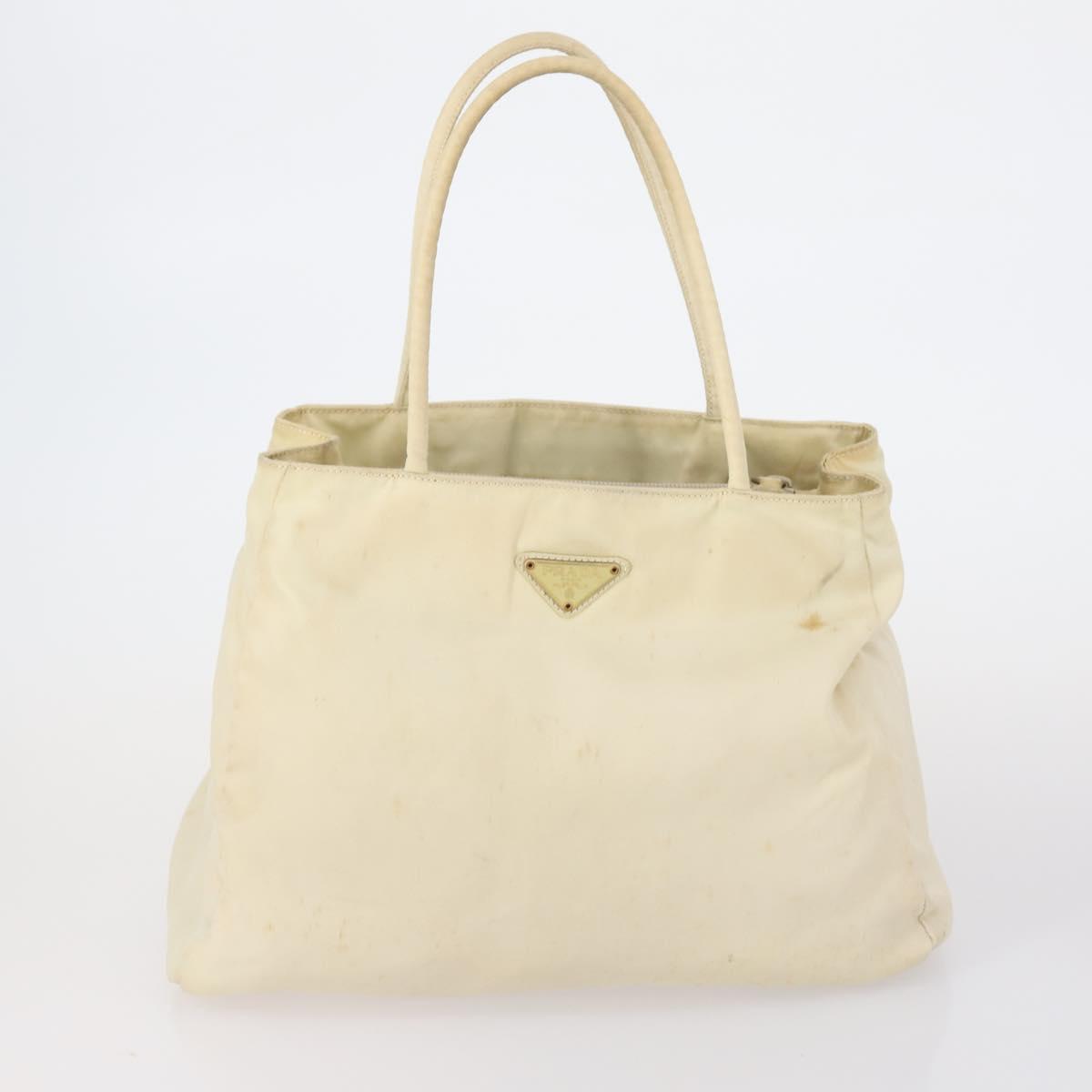 PRADA Hand Bag Nylon 2 Set Red White Auth bs30661