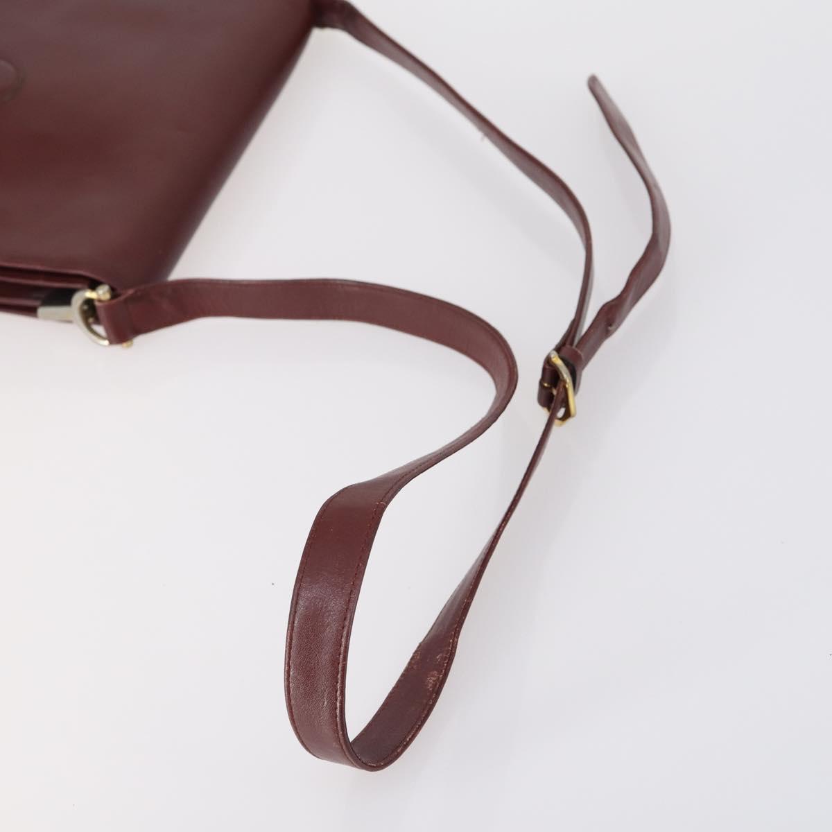 Ferragamo Gucci Cartier Burberrys Bag Leather Coated 4 Set Bordeaux Auth bs30663