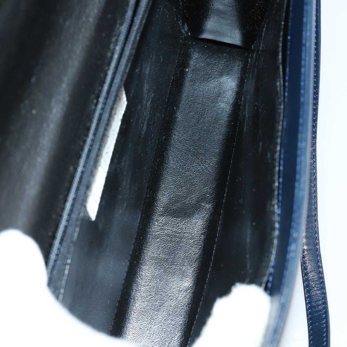 GIVENCHY Shoulder Bag Leather 2 Set Navy Black Auth bs30664