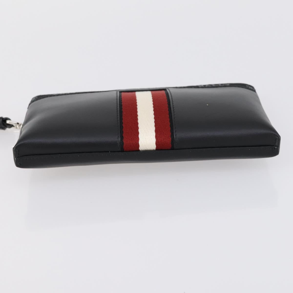 BALLY Hand Bag Leather 3 Set Black Auth bs30665