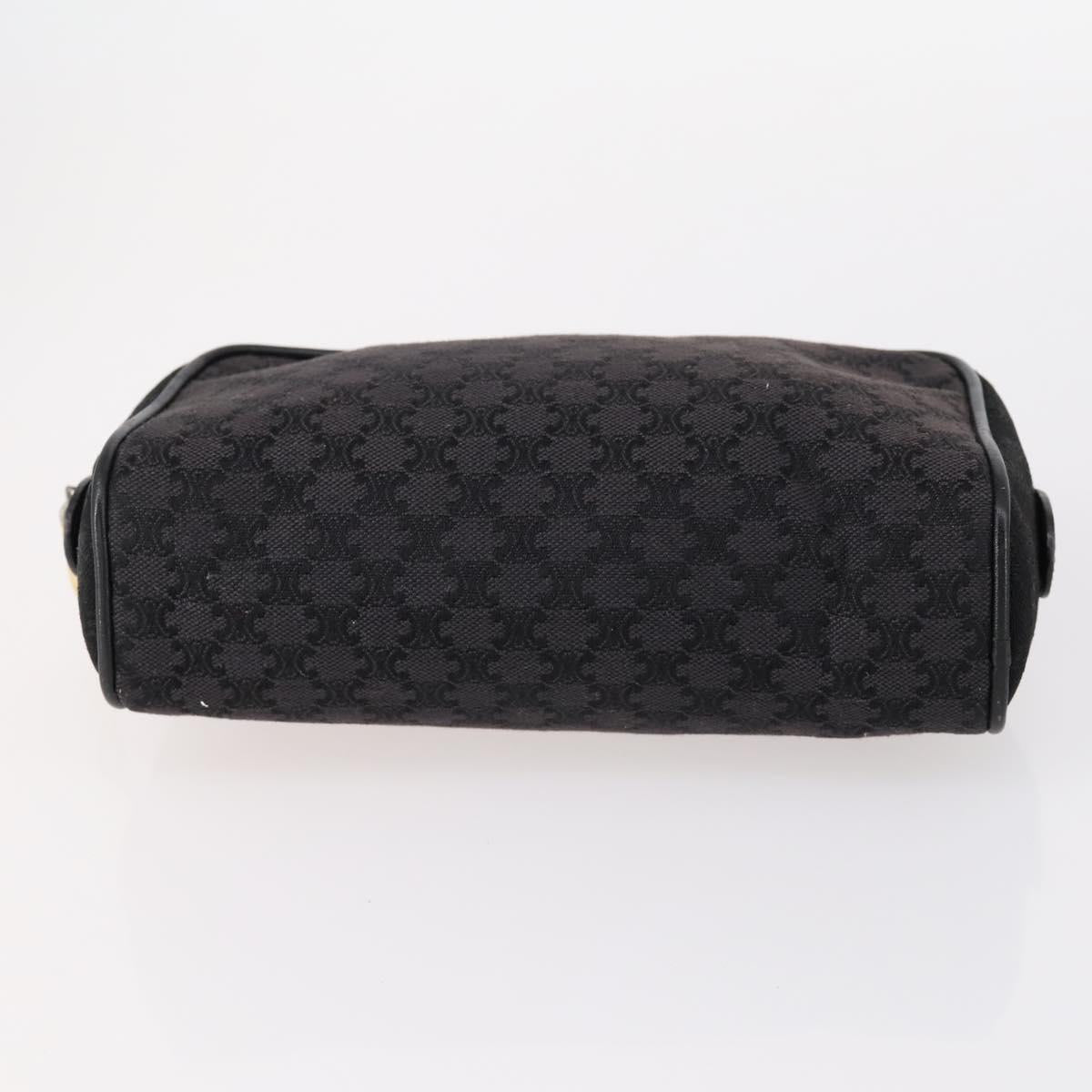 CELINE Macadam Canvas Hand Bag Coated Canvas 3 Set Brown Black Auth bs30666