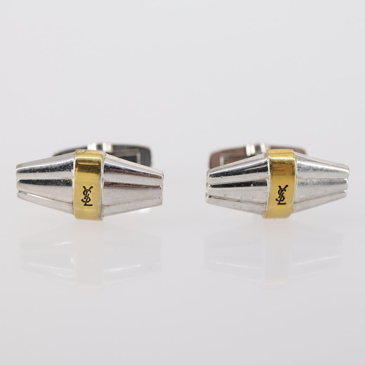 SAINT LAURENT Earring metal 6 Set Gold Silver Auth bs30667