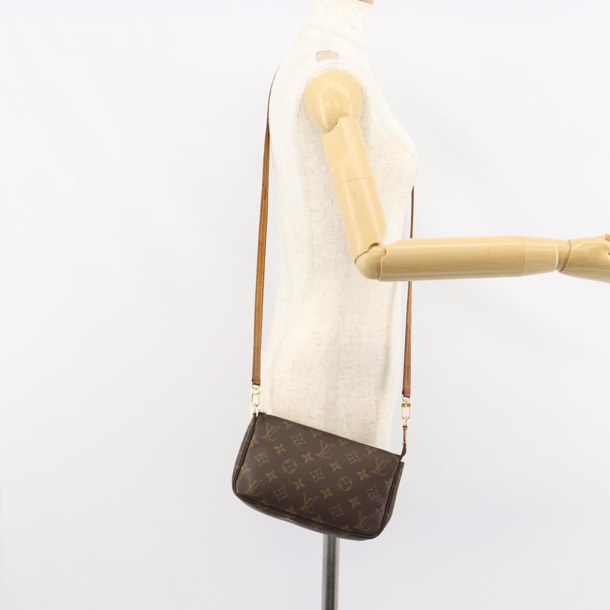 LOUIS VUITTON Monogram Pochette Accessoires Pouch M51980 LV Auth bs30673