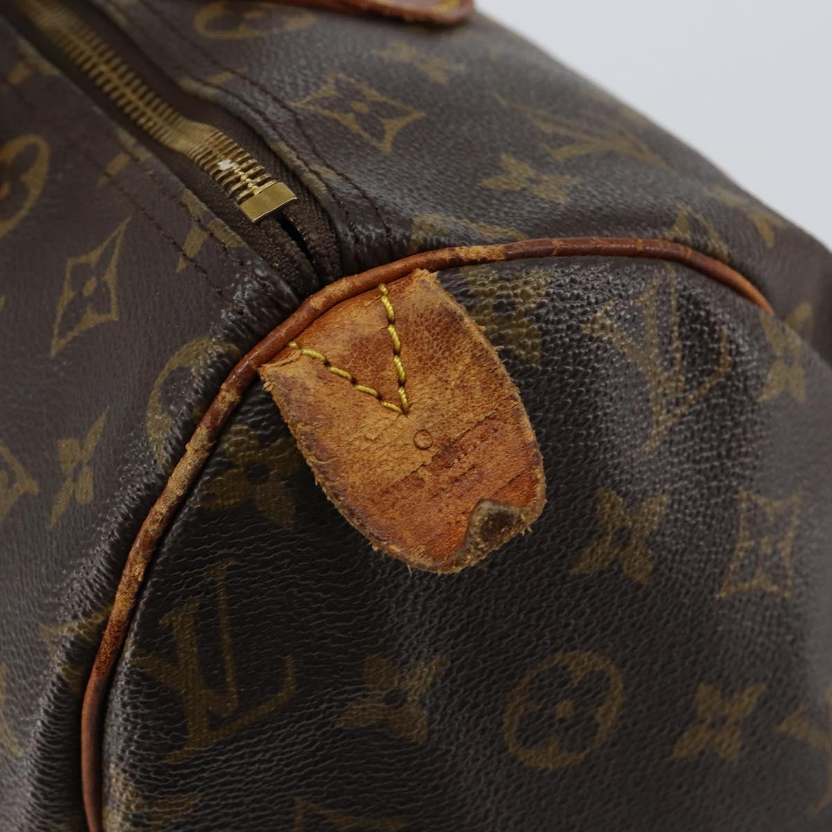 LOUIS VUITTON Monogram Speedy 30 Hand Bag M41526 LV Auth bs30678