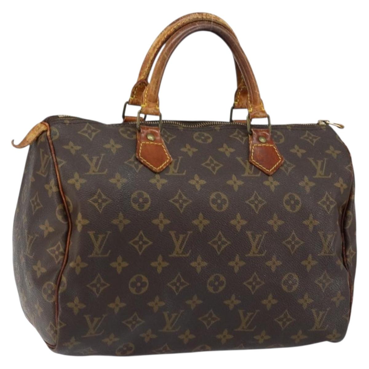LOUIS VUITTON Monogram Speedy 30 Hand Bag M41526 LV Auth bs30678
