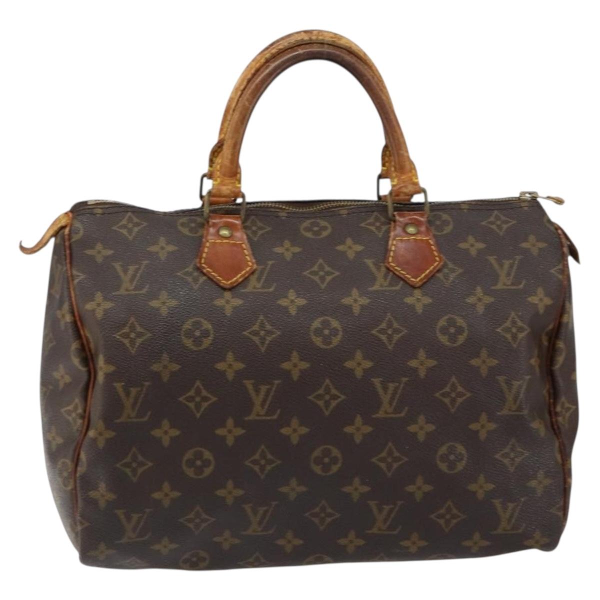 LOUIS VUITTON Monogram Speedy 30 Hand Bag M41526 LV Auth bs30678