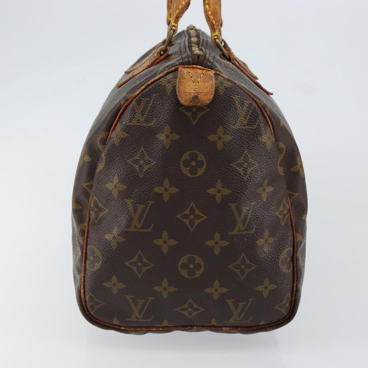 LOUIS VUITTON Monogram Speedy 30 Hand Bag M41526 LV Auth bs30678