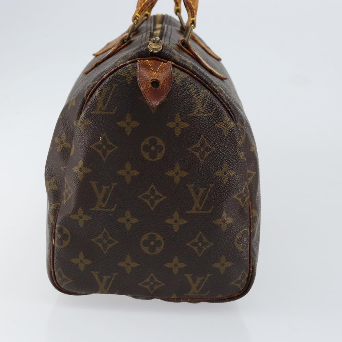 LOUIS VUITTON Monogram Speedy 30 Hand Bag M41526 LV Auth bs30678