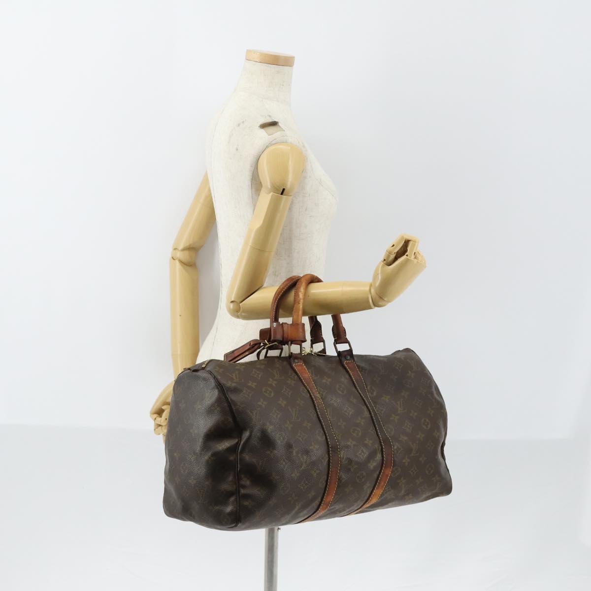LOUIS VUITTON Monogram Keepall 45 Boston Bag M41428 LV Auth bs30680