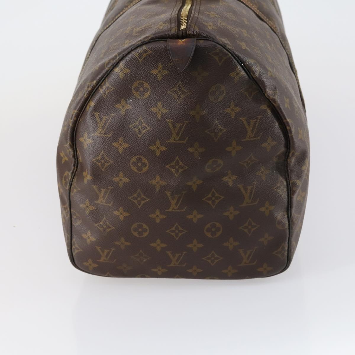 LOUIS VUITTON Monogram Keepall 55 Boston Bag M41424 LV Auth bs30681